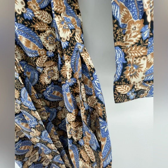 J McLaughlin Louisa Pomegranate Grove Floral Long Sleeve Dress Size XS Pockets! - Picture 5 of 6